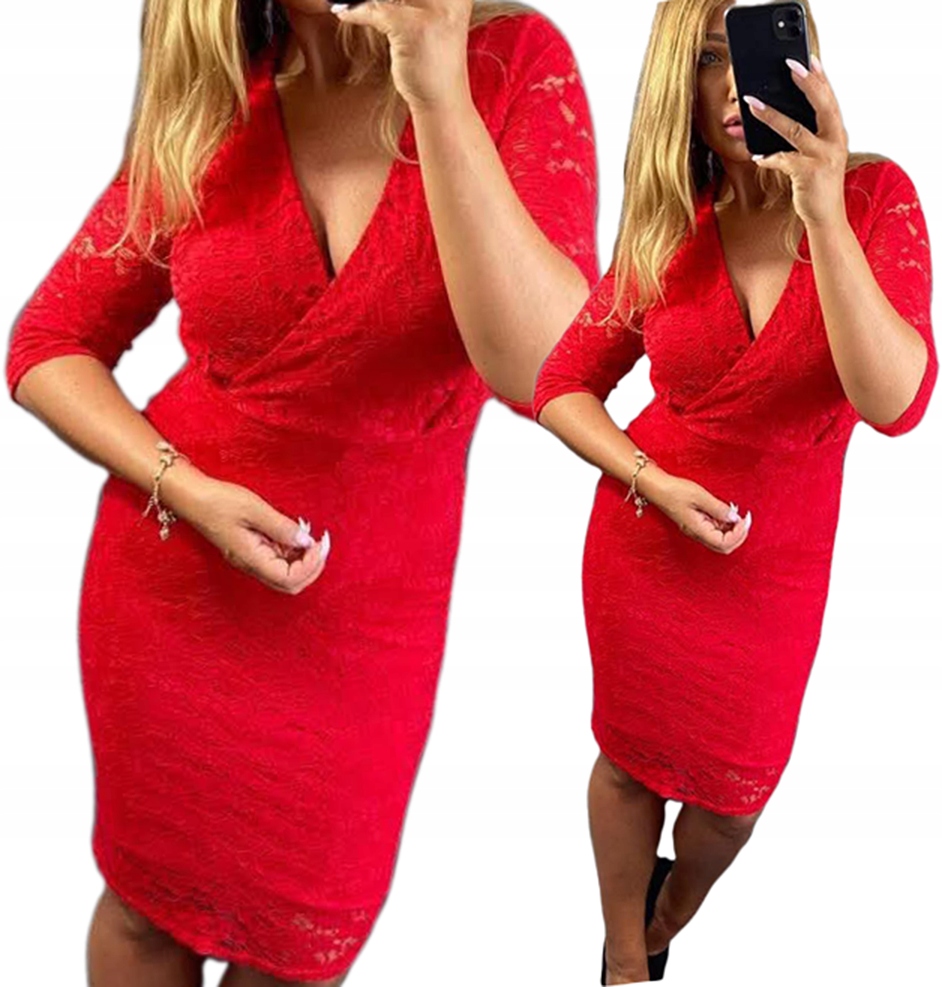 Elegantní midi zavinovací Šaty s krajkou, vel. 38
