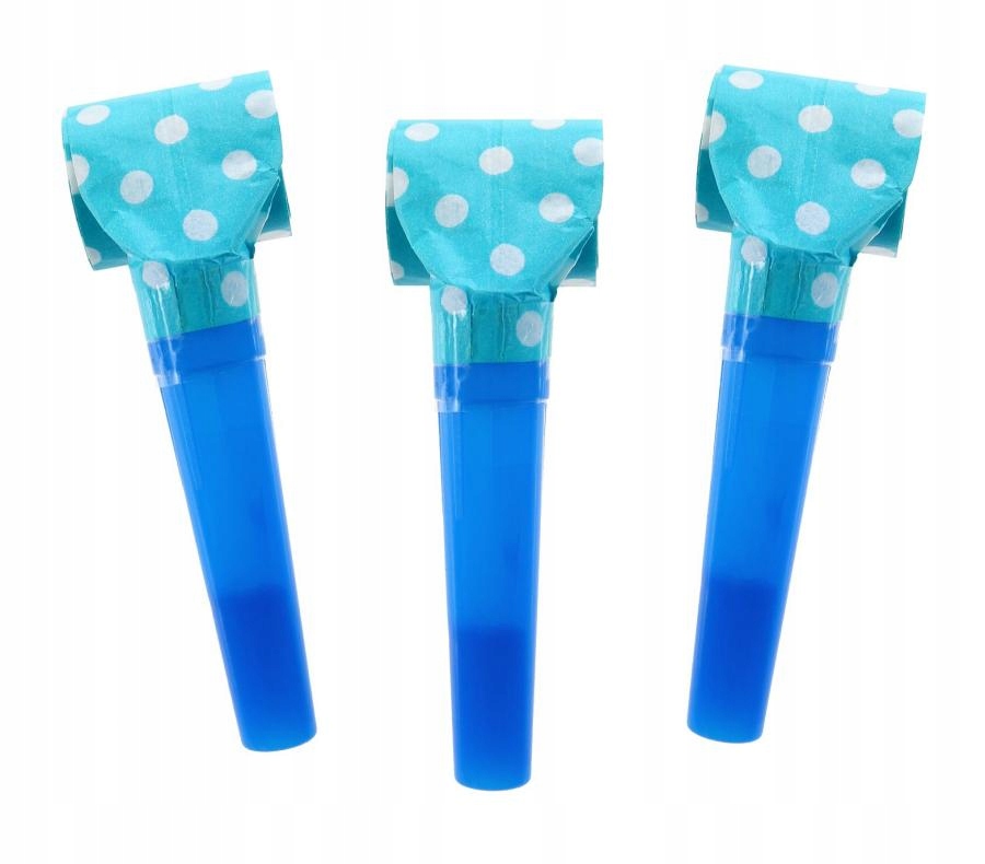 GWIZDKI PAPIEROWE IMPREZOWE - BŁĘKITNE W GROSZKI - 100 SZTUK GODAN