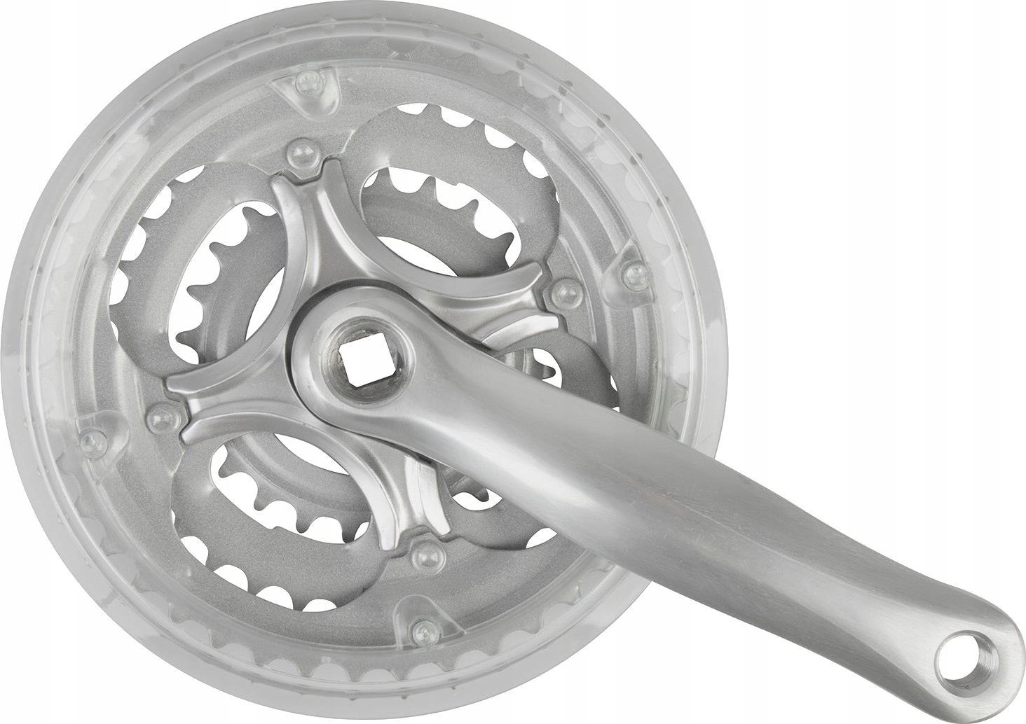 Mechanizm korbowy srebrny Mtb 42/34/24 3x8 165mm LXD CS-244 slr