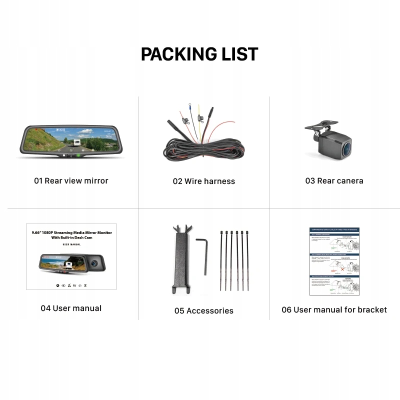 Konstrukcja fabryczna 9,66-calowa dwukanałowa kamera Model JLY01