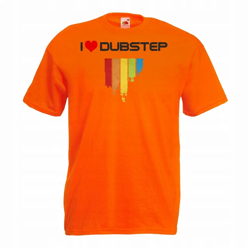 

Koszulka z nadrukiem dubstep dub L pomarańczowa