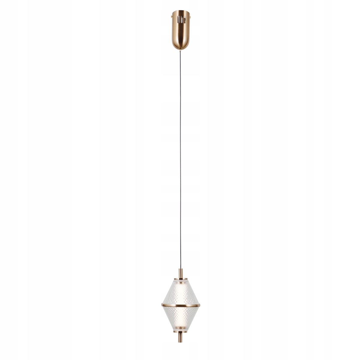 Závěsná, stropní zlatá glamour lampa do ložnice nad Led skříňku Fuente