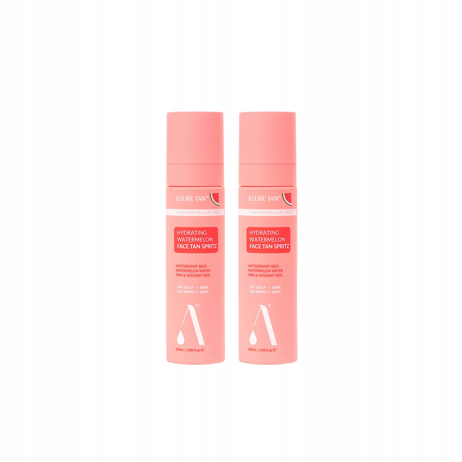 Azure Tan sada melounová mlha Hydrating Watermelon Face Tan Spritz x2