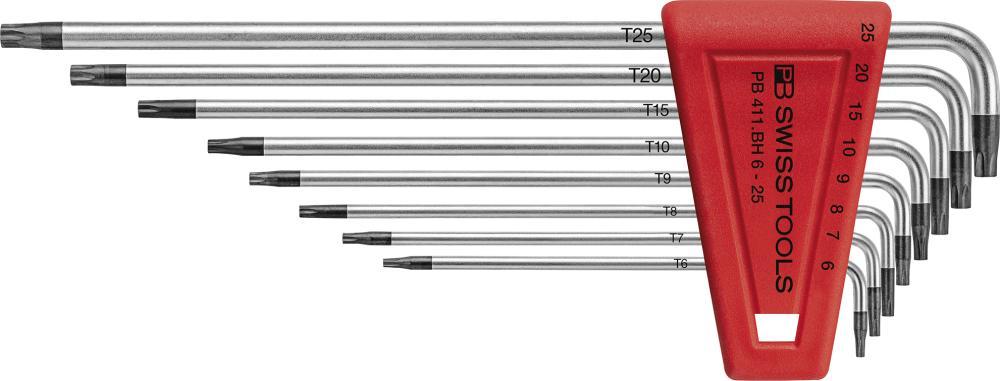 Sada Pb Swiss Tools tŕňových kľúčov v držiaku 8-dielna Torx T6-T25