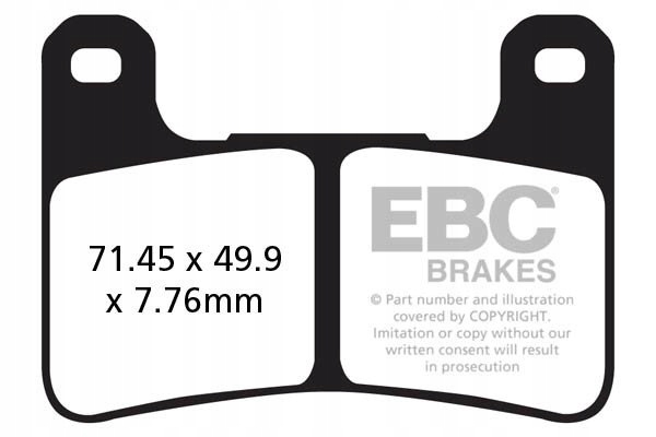 Brzdové doštičky Ebc EPFA379HH Extreme Pro (súprava na 1 kotúč)