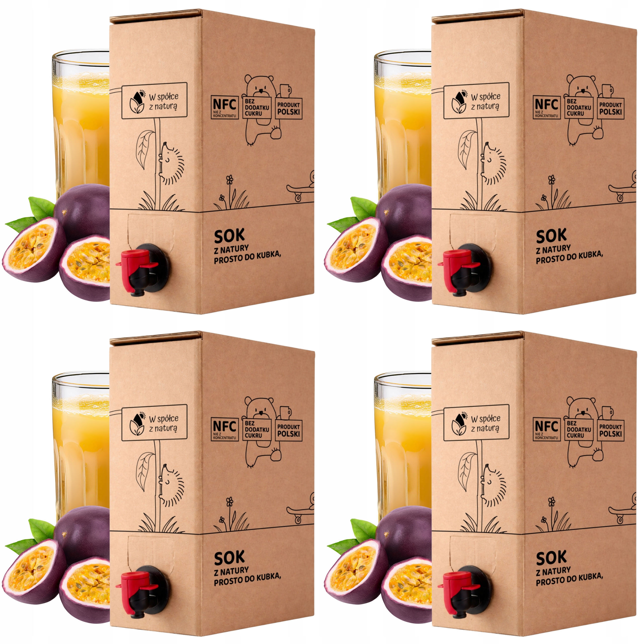 Sok Marakuja Tłoczony 2L Sok z marakui Naturalny Nfc Marakuja 100% zestaw