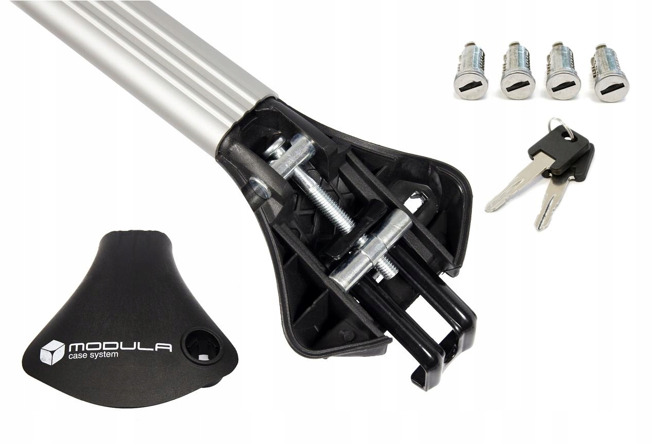 Bagażnik bazowy MODULA OVAL BAR - relingi zintegrowane (srebrny) Długość belki 78 cm