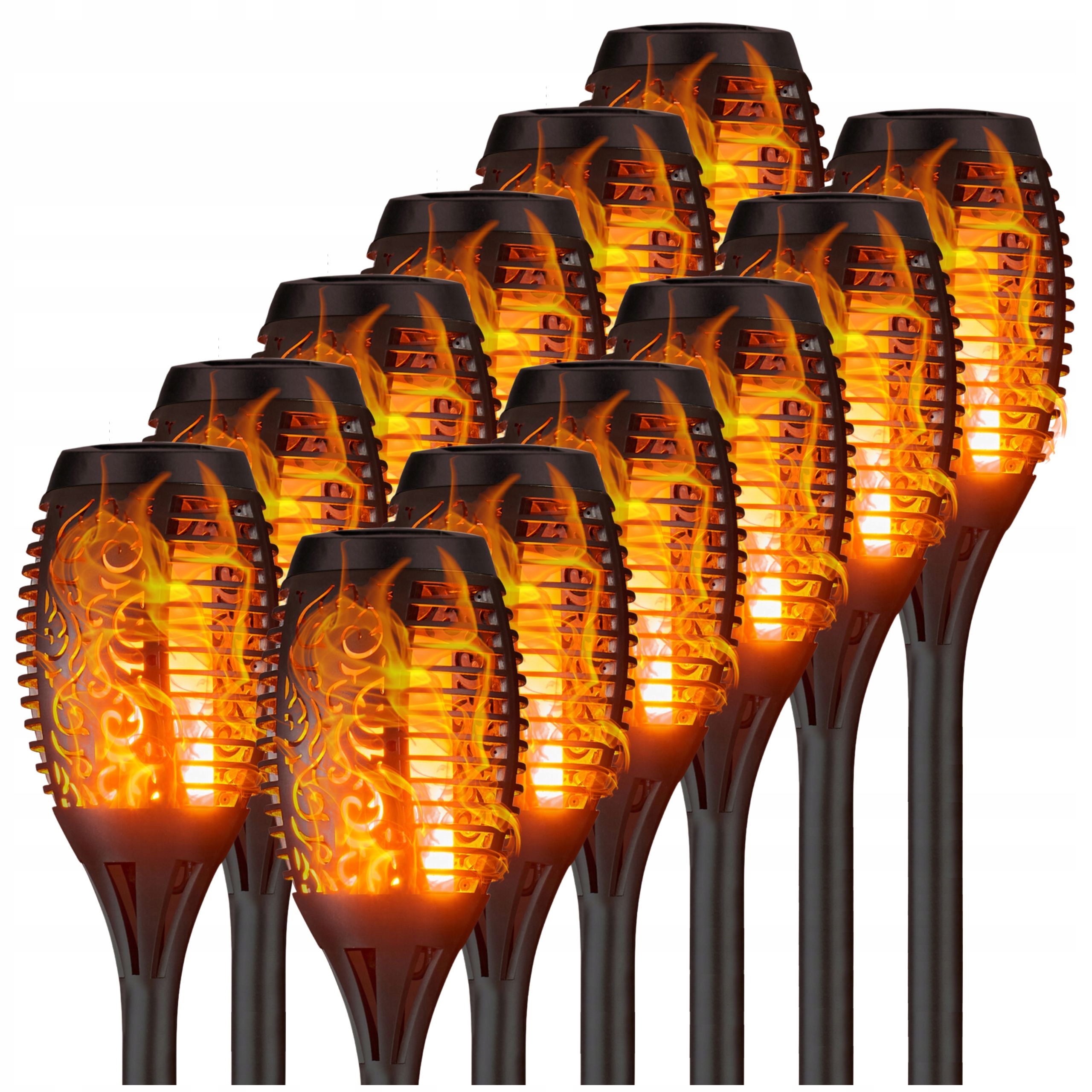 12 x Lampa Solární Pochodeň Špikulec Led Zapichovací Efekt Plamen Lucerna
