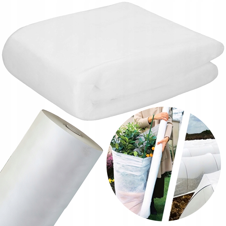 Agrowłóknina Biała Wiosenna Mata 17g Otulina Jesienna Okryciowa 2,1x100M