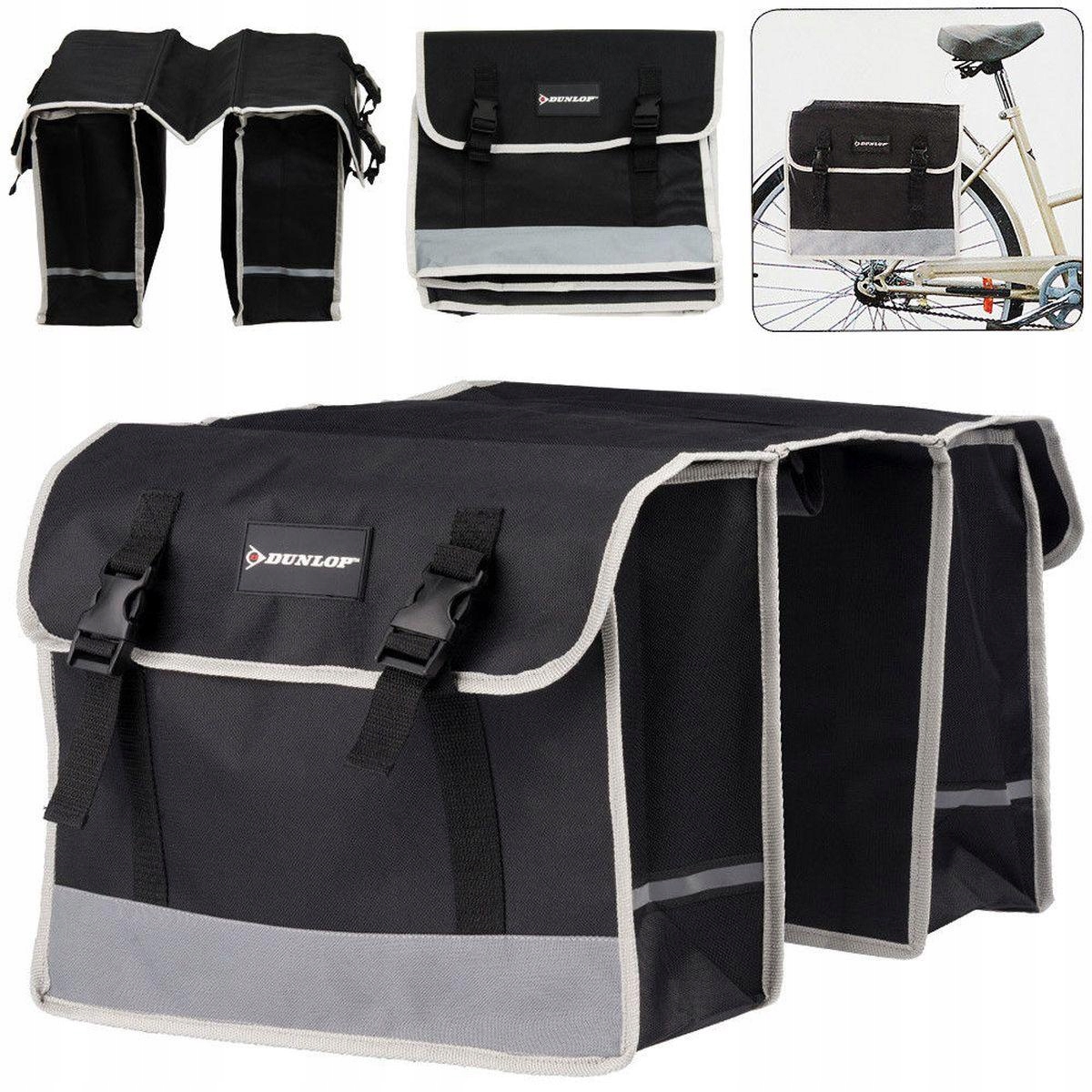 SAKWA ROWEROWA PODWÓJNA TYLNA NA BAGAŻNIK TORBA NA ROWER 26L DUNLOP Kod producenta 417400