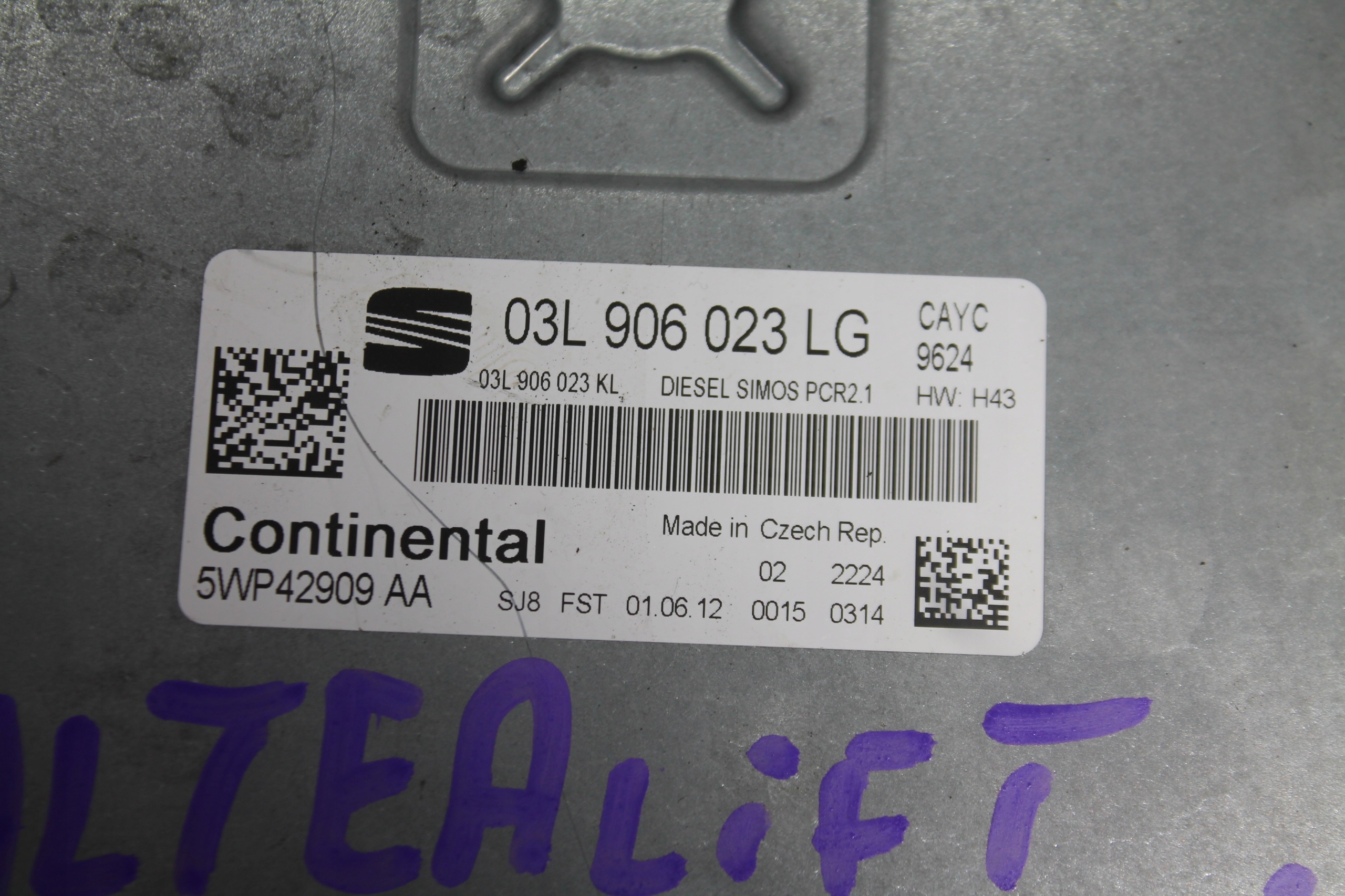 computer Motore 03L906023LG ALTEA 1.6 TDI 09-15