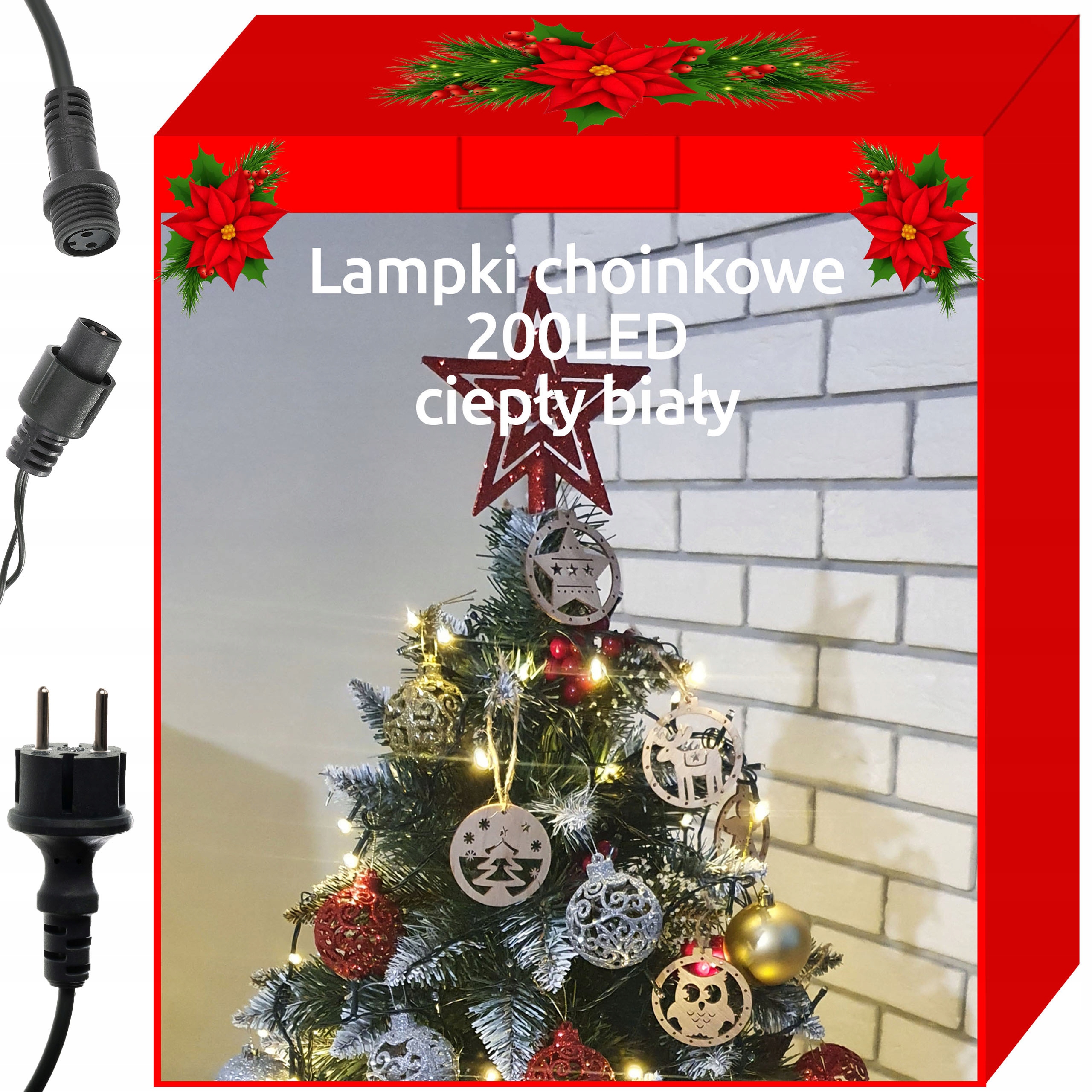 

Lampki Choinkowe 200 Led Wew/Zew Łączenie Flash k