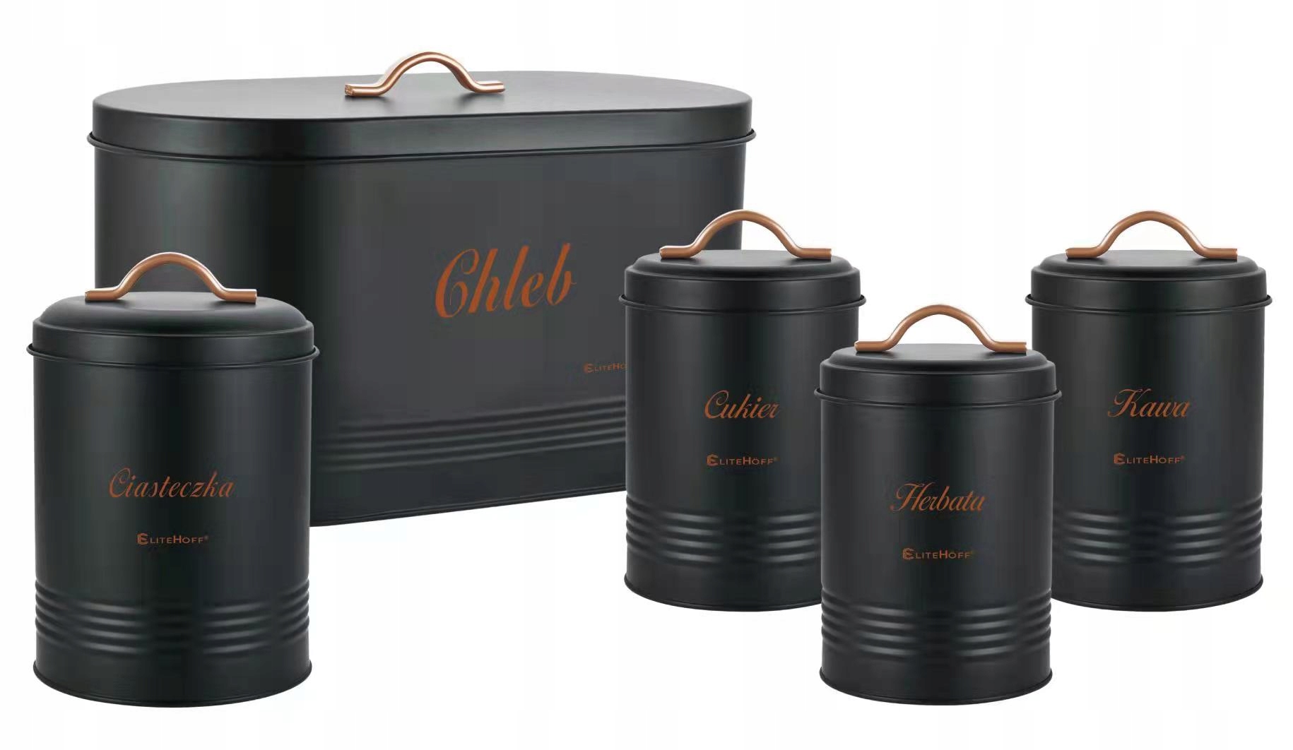 Zestaw Chlebak i 4 pojemników Czarny