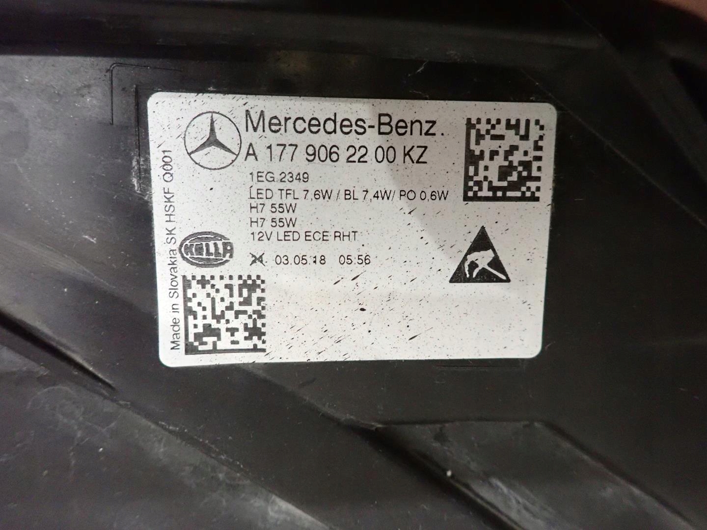 light front front right MERCEDES A-KLASA W177 2018- A177