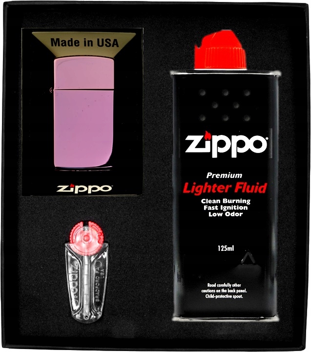 Sada Zippo Zapalovač Abbys Slim High Polish Dárkový No1