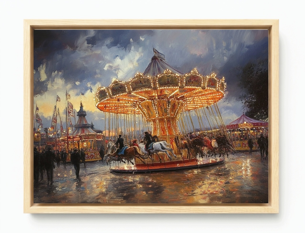 Obraz Rama American Box Město Lunapark Veselé Městečko Kolotoč 80x60