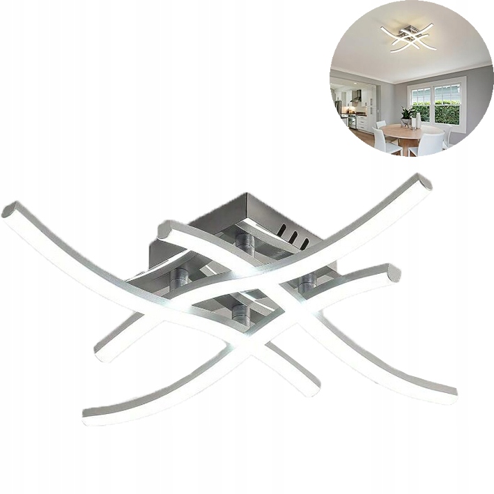 Moderní Led Stropní Svítidlo, 48W Led Chandelier Do Ložnice, 3000-6000K Bílá