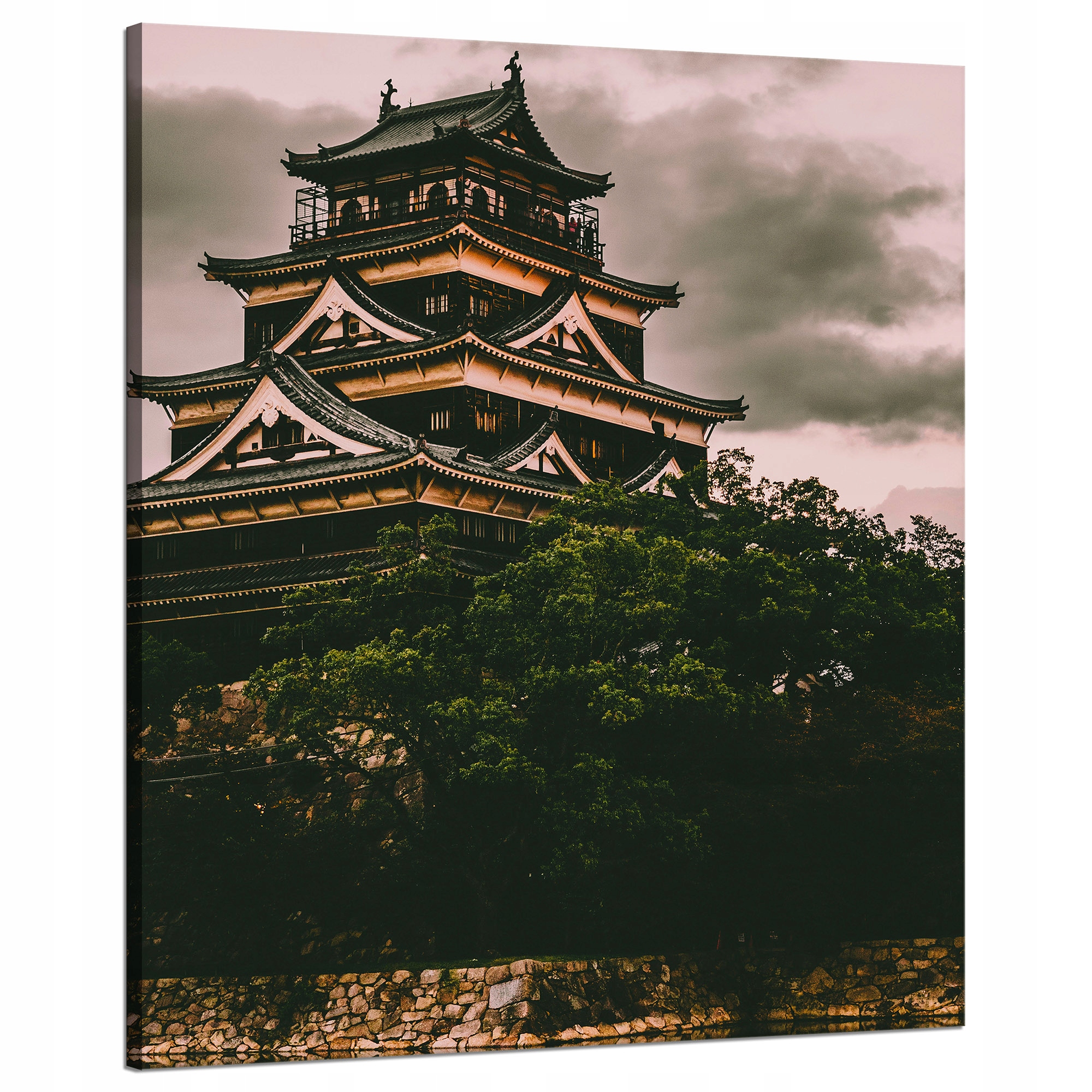 Obraz na plátně Architektura Zámek Hiroshima Japonsko Asie 80x100 cm