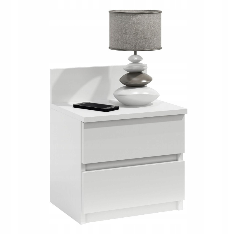 Szafka Nocna stolik do sypialni Półka Biały