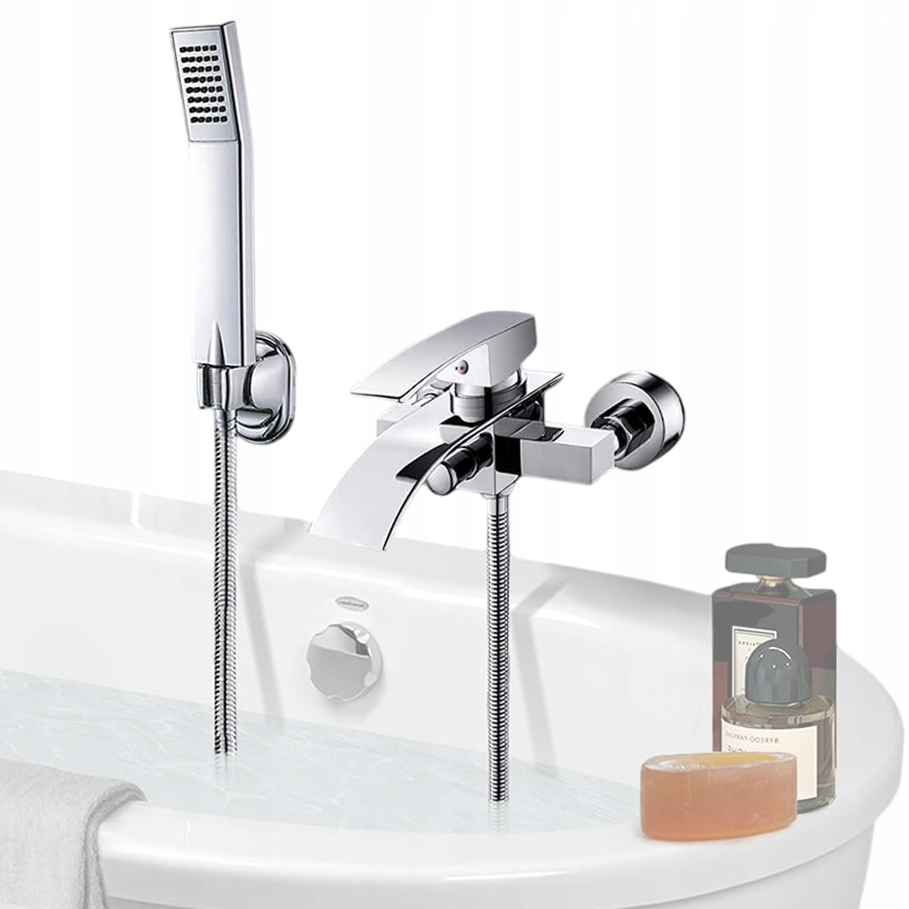 Nástěnná Mosazná Baterie Se Sprchou 1.5 M S Přepínačem Na Ruční Sprchu