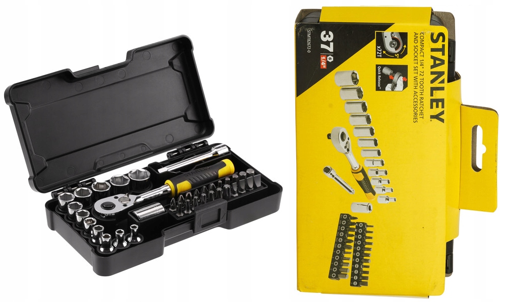 

Stanley 82672 Klucz Grzechotka 1/4 Nasadki Bity