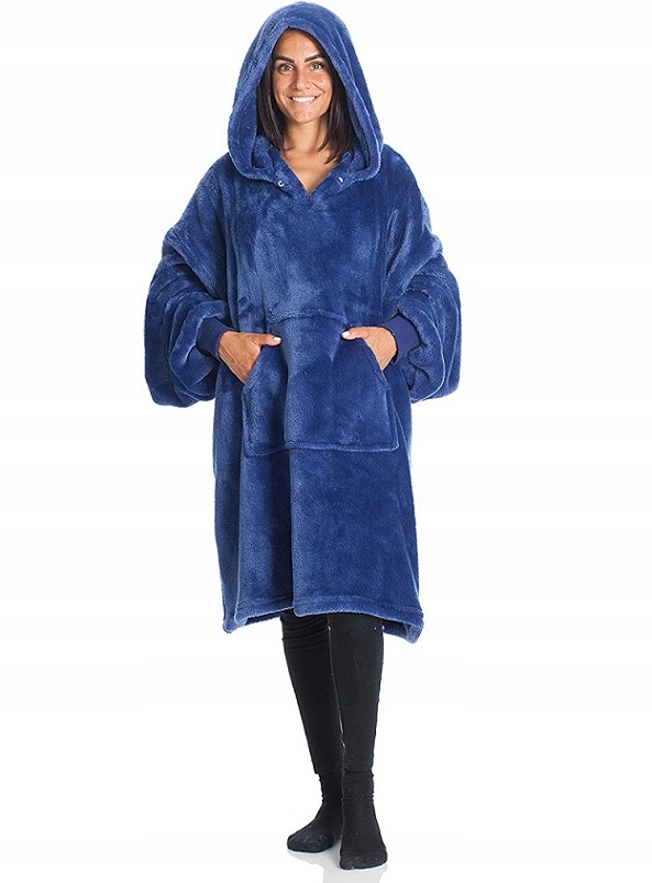 Značková Premium Příjemná Teplá Deka S Plédem Mikina A Kapucí S Rukávy A Kapsou Kn