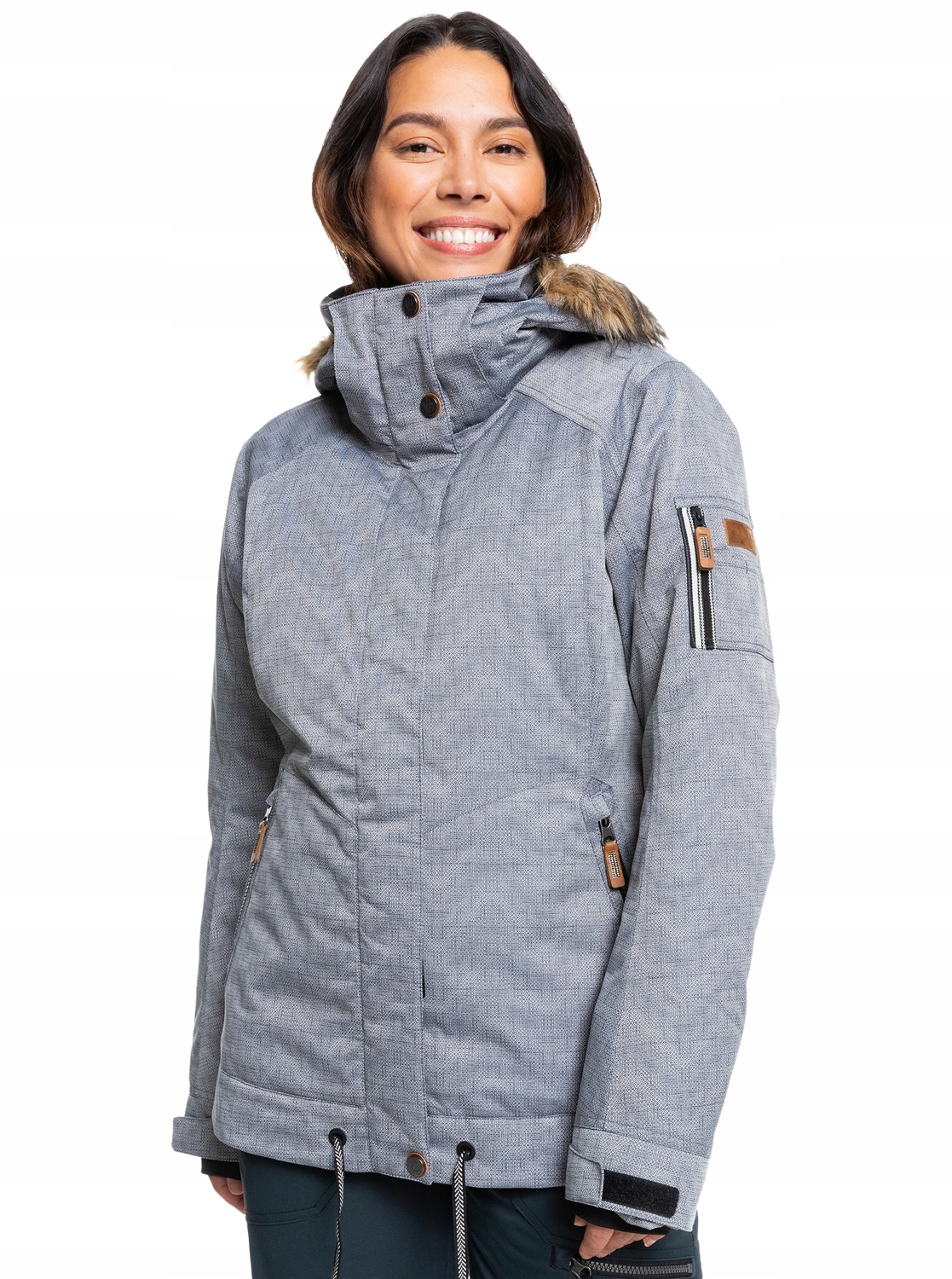 Dámská lyžařská snowboardová bunda šedá Roxy Meade Prune M