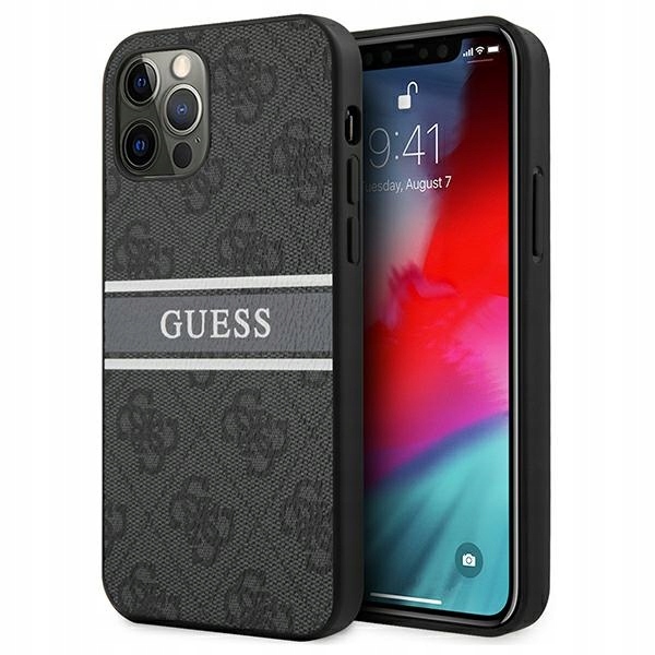 Guess GUHCP12L4GDGR iPhone 12 Pro Max 6,7" šedý/šedý hardcase 4G Stripe