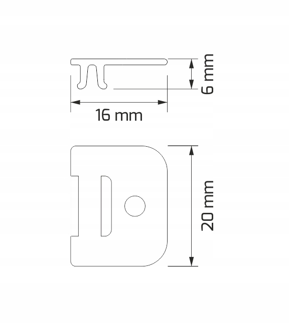 Uchwyt do profilu narożnego CORNER Typ uchwyt