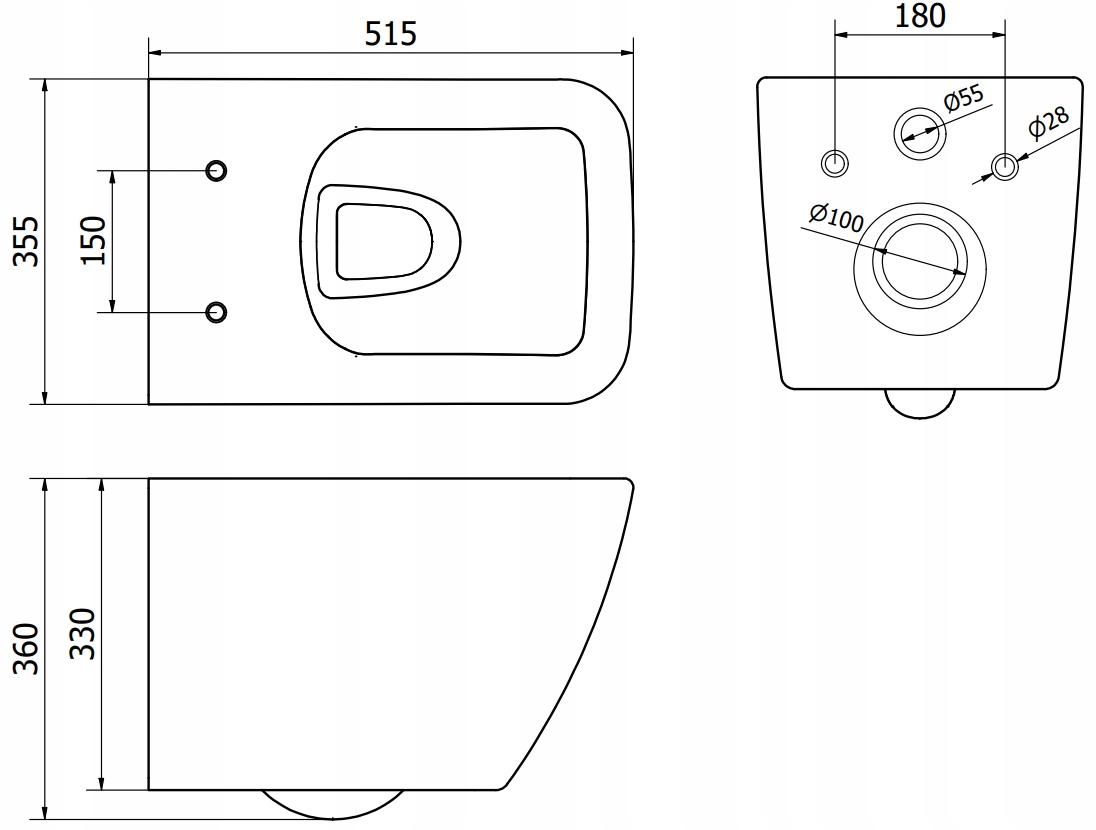 MEXEN VEGA MISKA WC RIMLESS DESKA SLIM DUROPLAST Rodzaj miska podwieszana