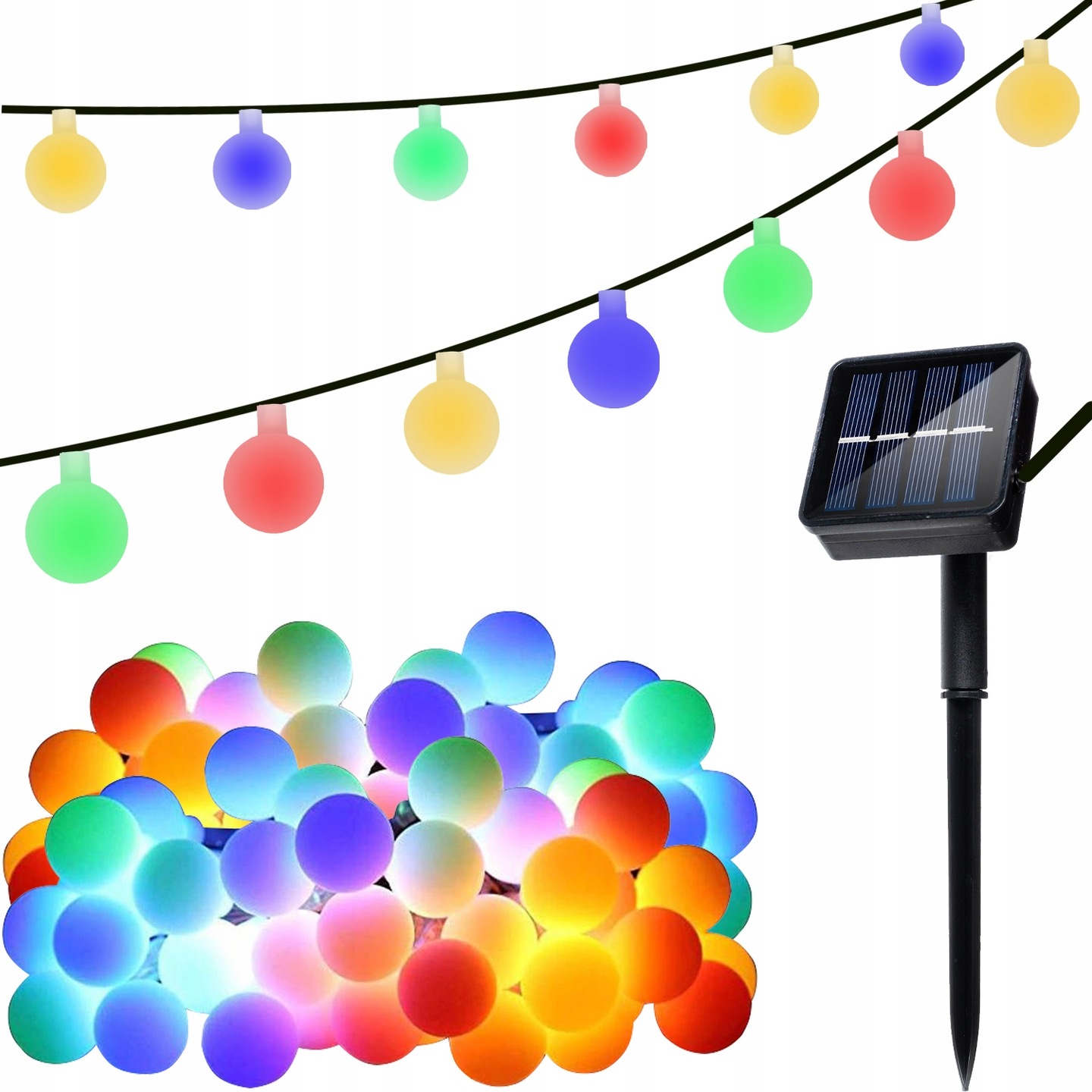 

Girlanda Solarna Ogrodowa Lampki Wiszące Led Multi