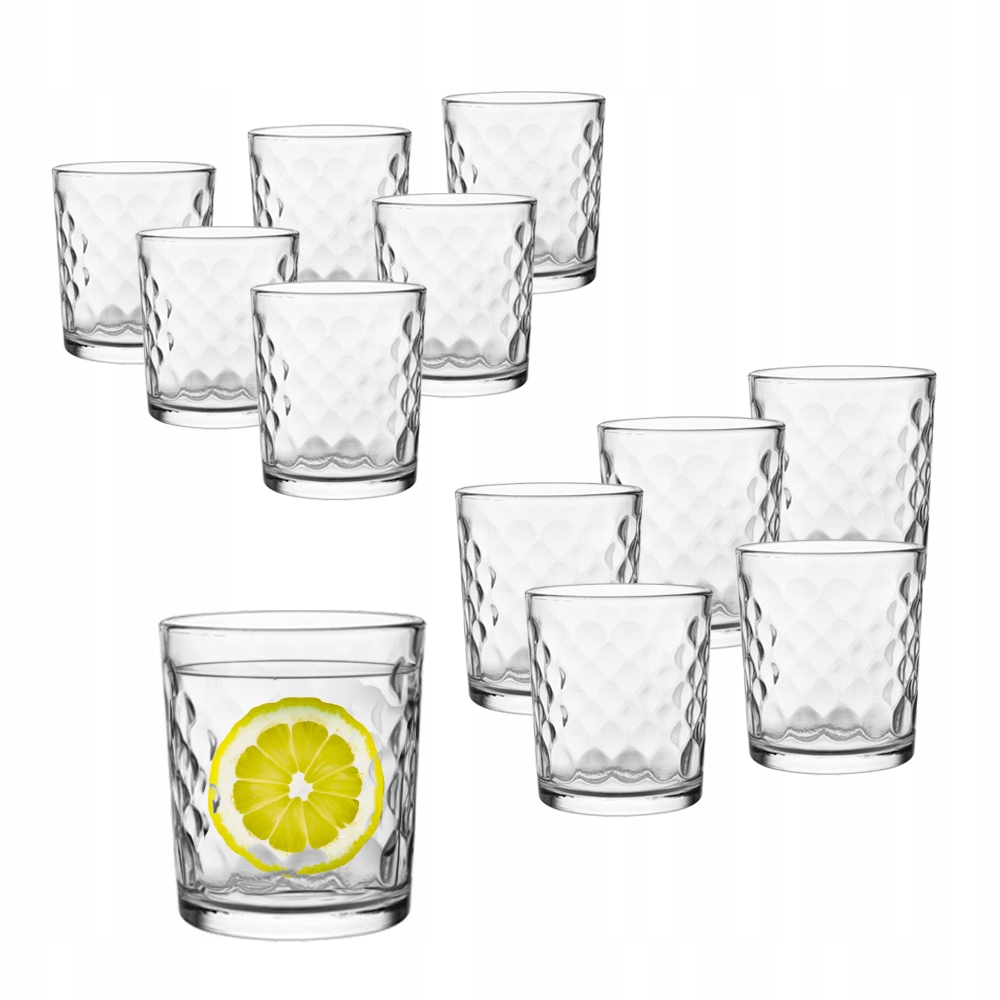 Szklanki do drinków napojów 240 ml zestaw Altom Design Karo 240 ml 12 sztuk