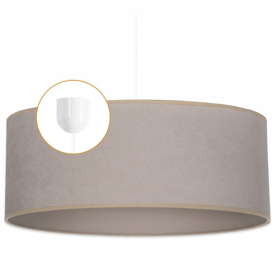 Závěsná Stropní Lampa Lustr Stínidlo Moderní Béžová Soft Led 50 cm E27