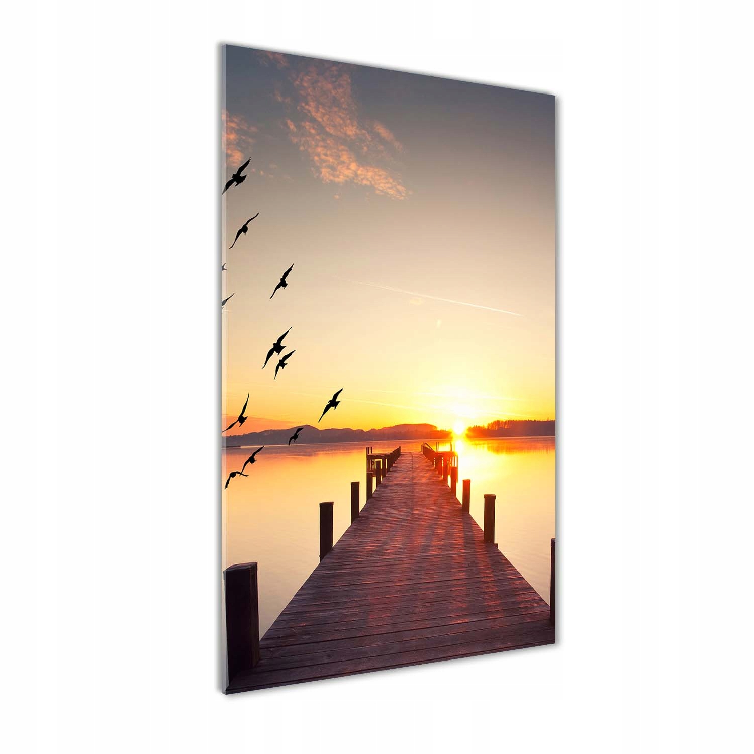 

Foto obraz na szkle Zachód słońca molo 60x120 cm