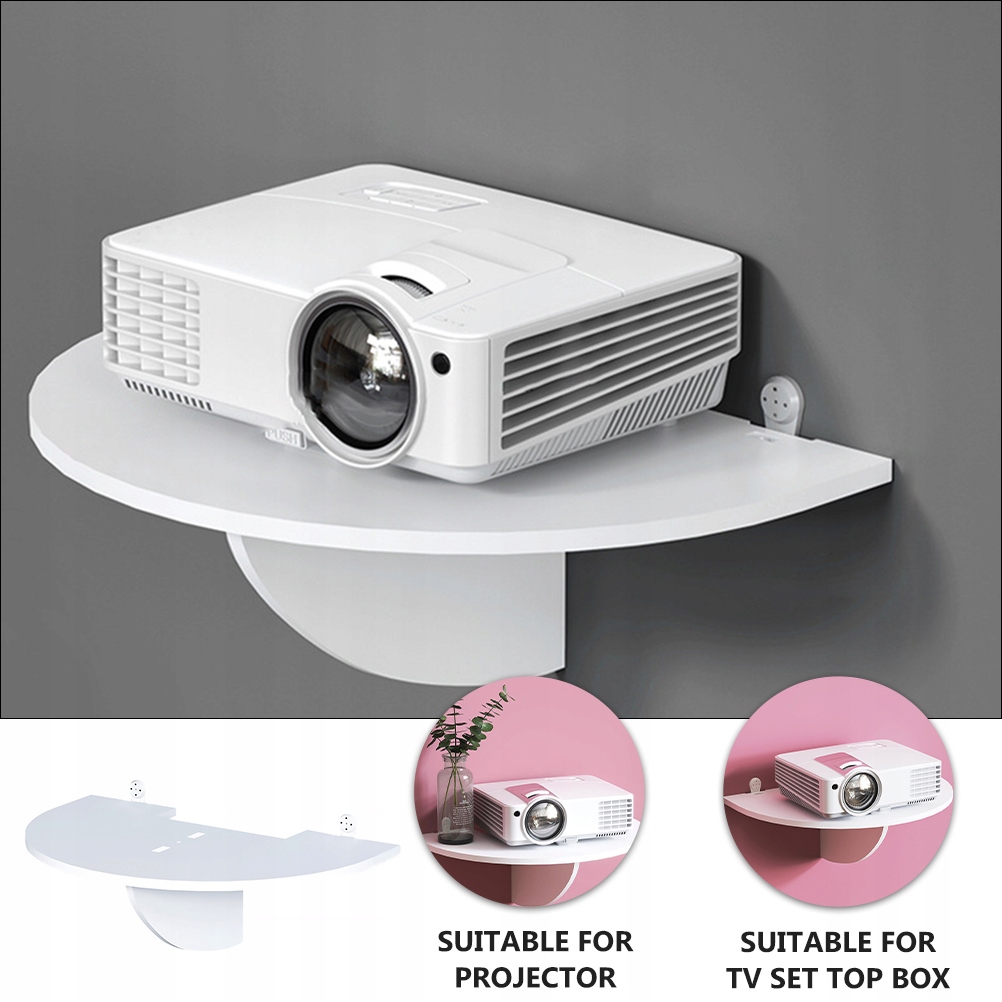 STOJAK DO PRZECHOWYWANIA UCHWYT ŚCIENNY PROJEKTORA PÓŁKA WISZĄCA Kod producenta 11787603