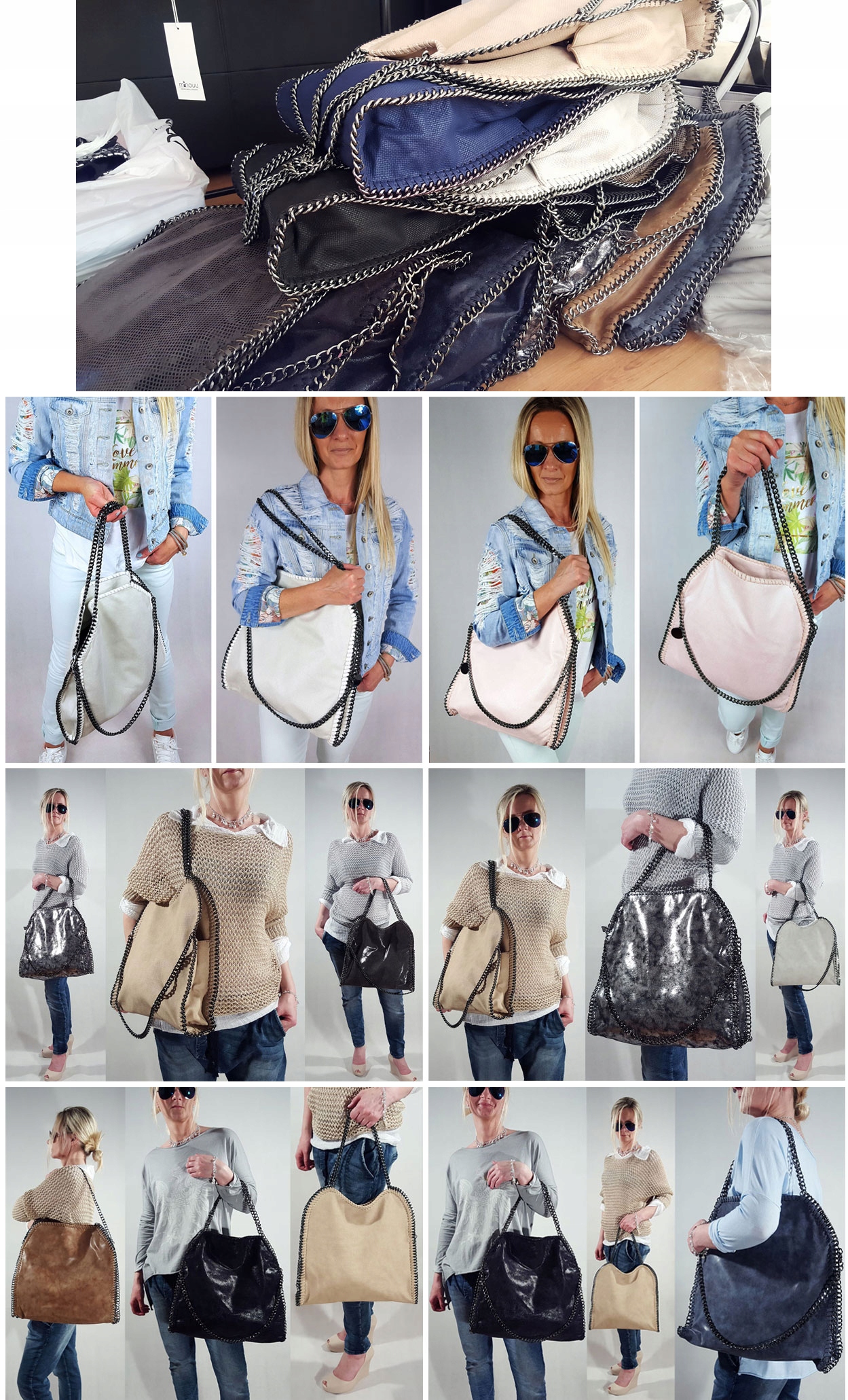 TOREBKA STELLA MC ŁAŃCUCHY TORBA FALABELLA ŁAŃCUCH Długość paska 70 cm