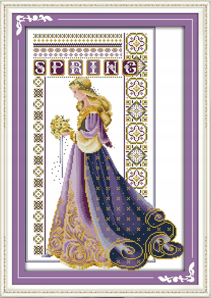 Křížková výšivka počítaná sada (kanva, mulina)