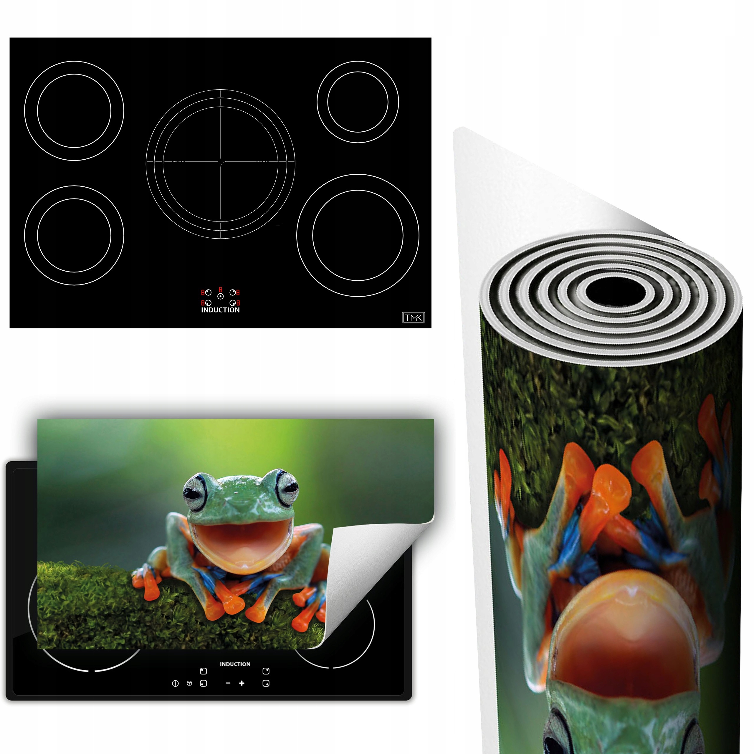 Vinylová Podložka Ochrana Kuchyňské Desky 90x52 zelená žába