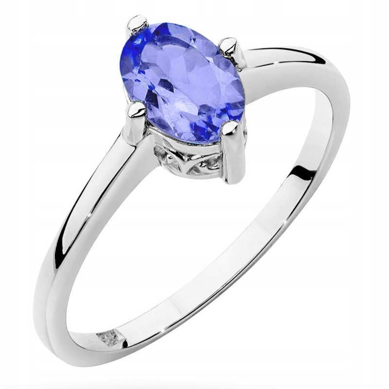 Zlatý Prstýnek pr. 585 s Tanzanitem 0,70 ct 14k