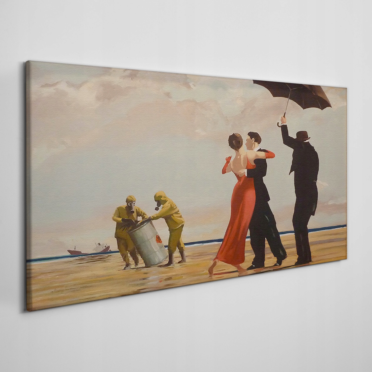 

Obraz na płótnie Plaża ratownictwo Banksy 100x50
