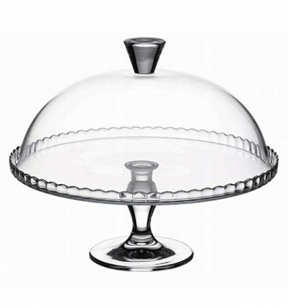 

Patera szklana na nodze z kloszem 32cm