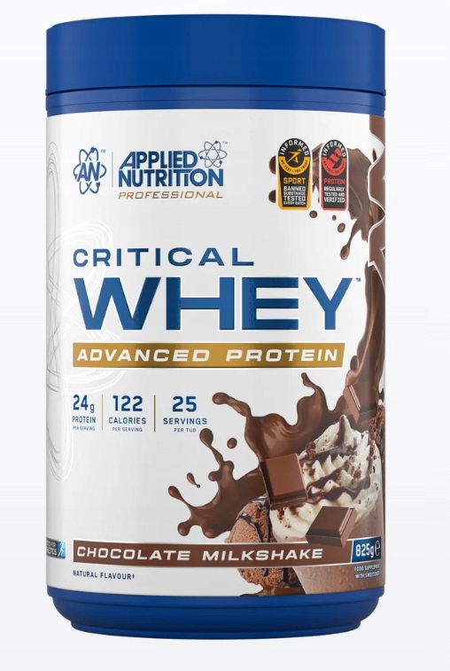 Aplikovaný kritický Whey protein 825 g Syrovátkový Protein Wpc Wpi Wph Čokoláda