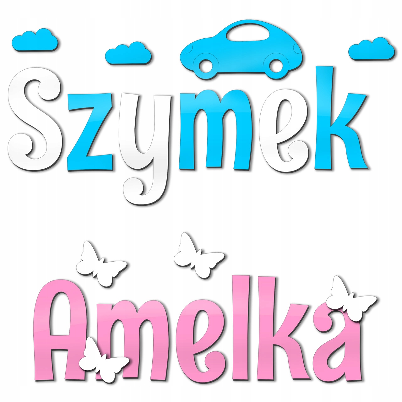 

Literki na ścianę Imię dziecka - 8 Liter Dekory 3D