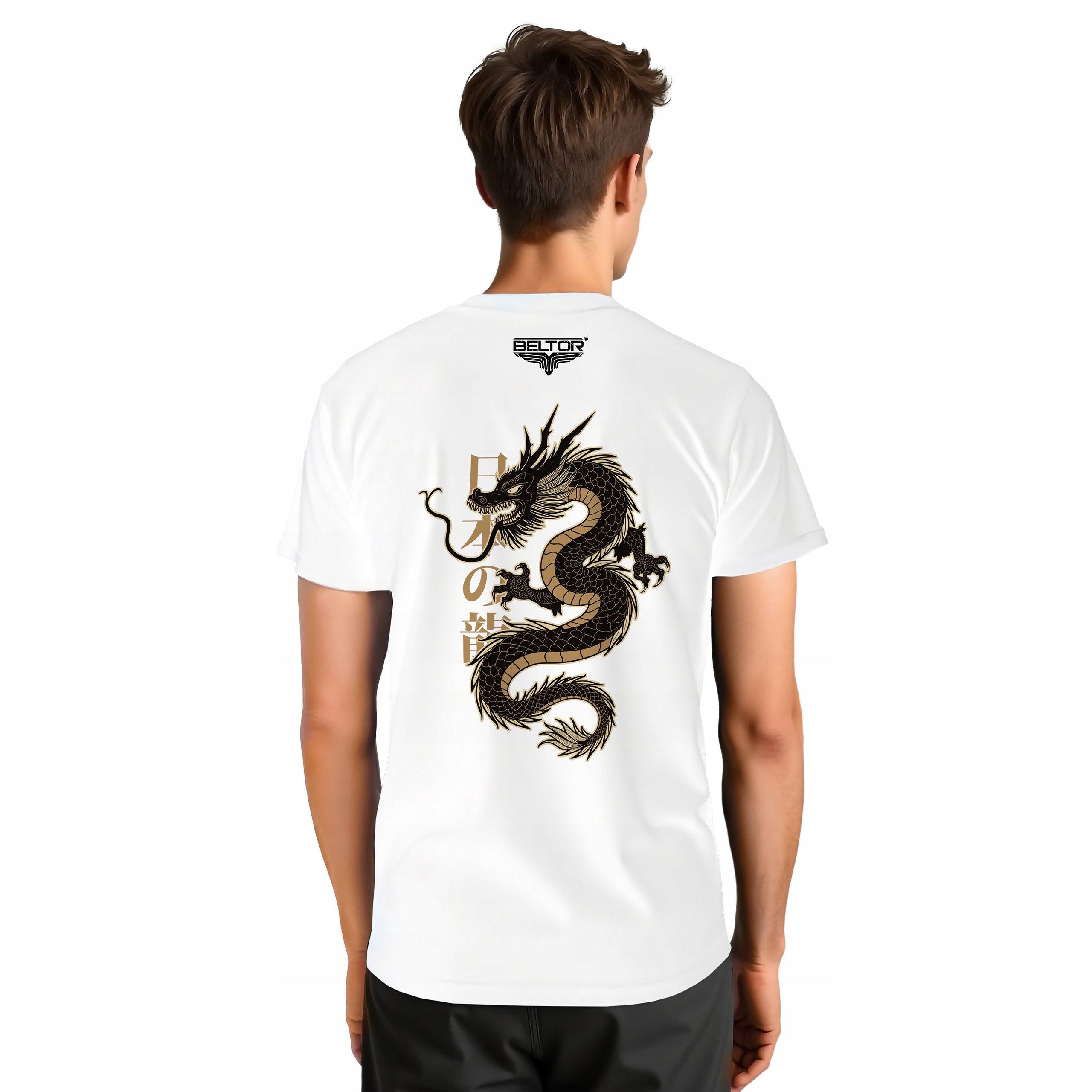 Beltor Koszulka Gold Dragon Karate T-shirt Biała Pod Kimono Na Wf r. M