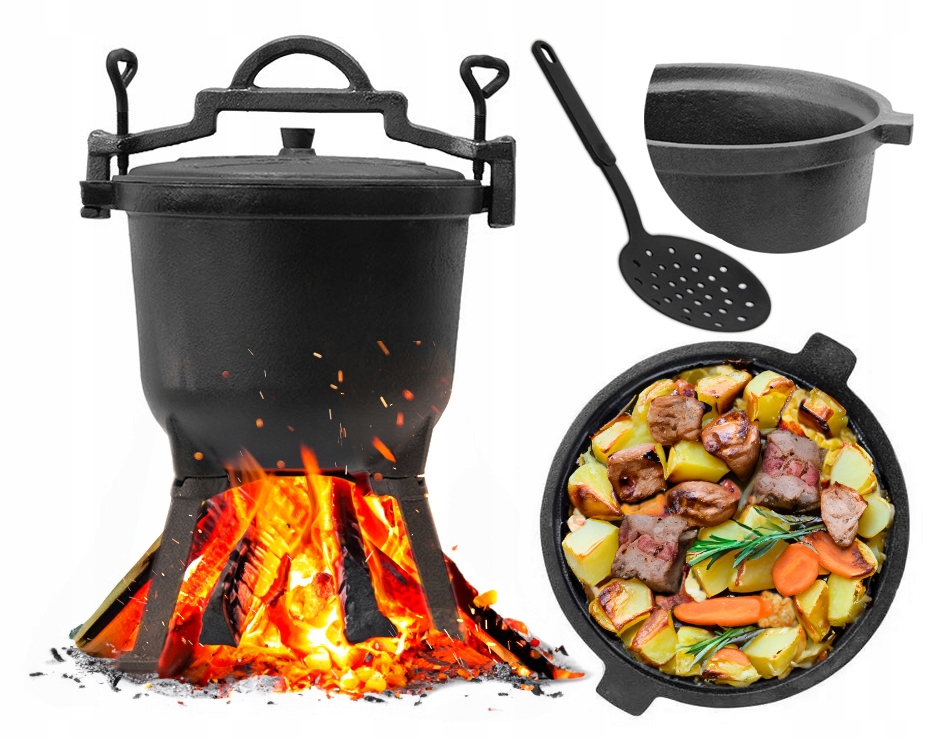 KOCIOŁEK ŻELIWNY MEYERHOFF 8L + GRATIS ŁYŻKA