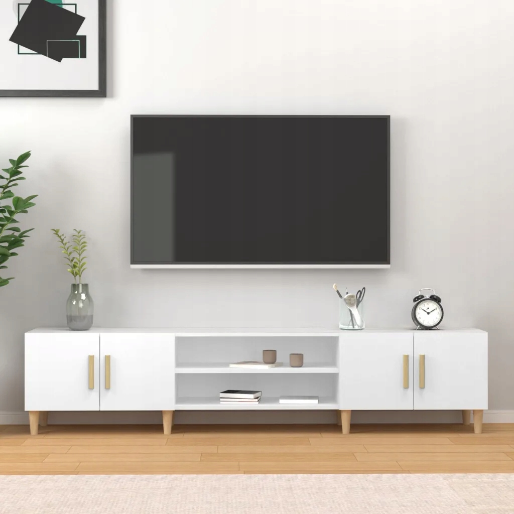 vidaXL Tv stolek bílý 180 x 31,5 x 40 cm, z umělého dřeva