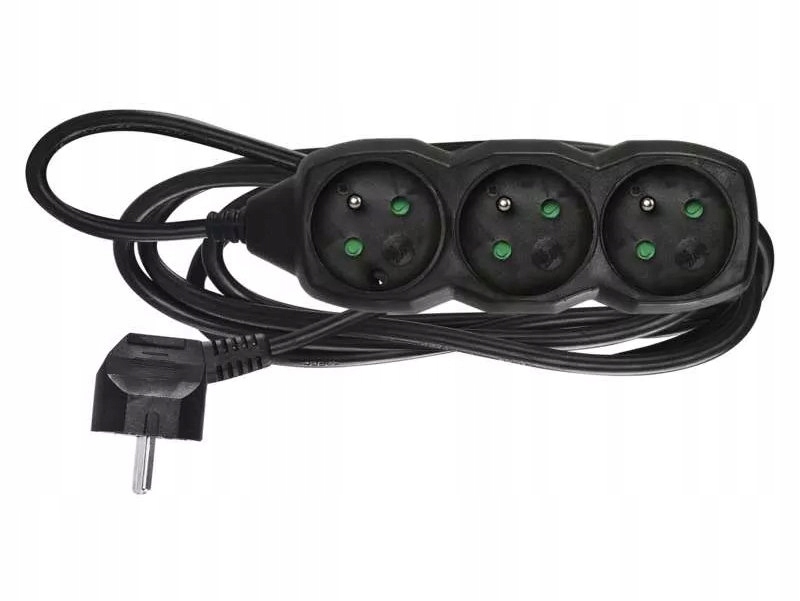 Przedłużacz Emos 3x230v 1,5m czarny PC0311