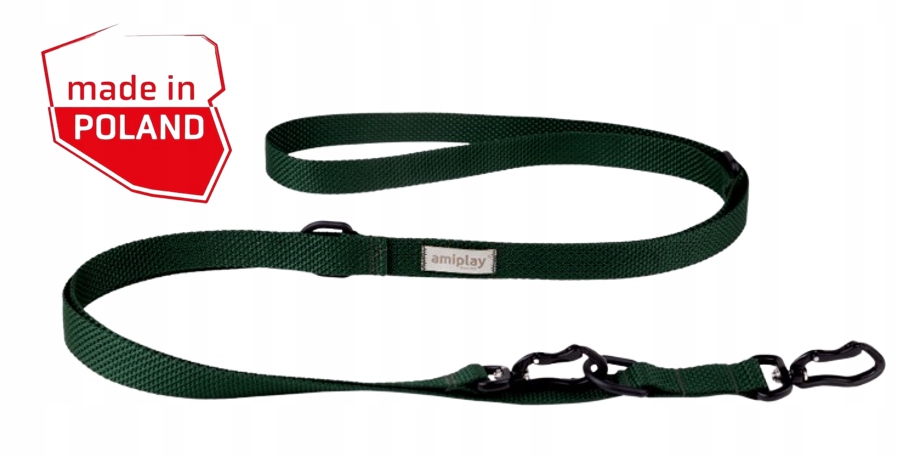 Vodítko Midnight 6v1 Zelená páska 2,5 m Amiplay S