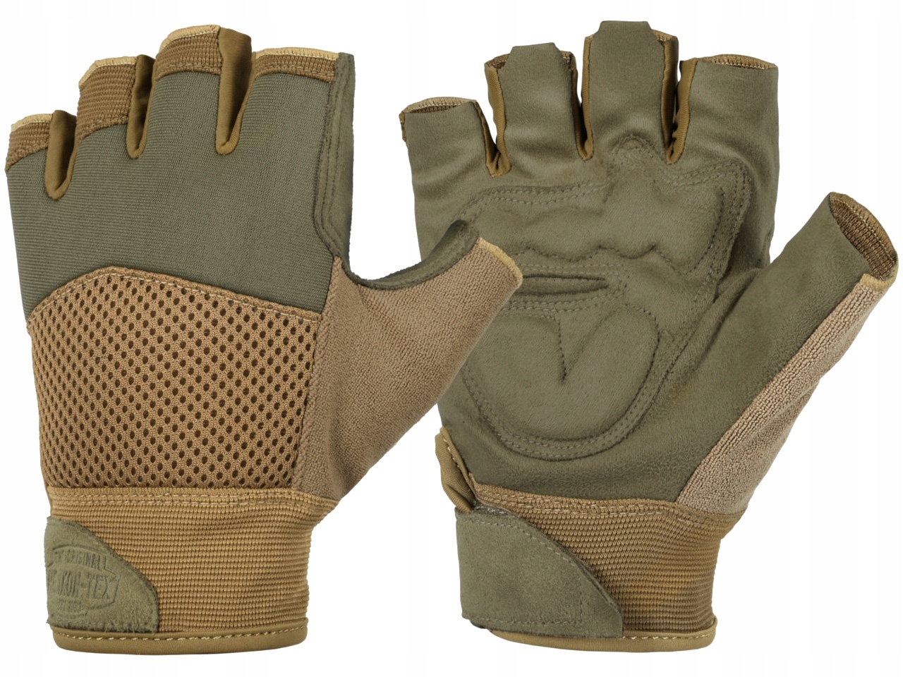 Taktické rukavice Helikon Half Finger Oliv/Coyot