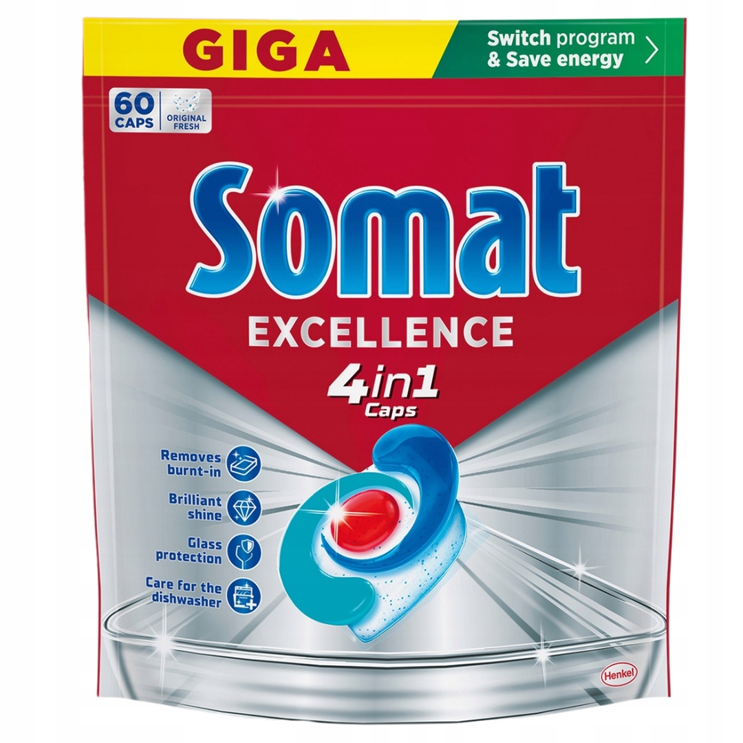 Somat Excellence Kapsle do myčky nádobí 4v1 60 ks